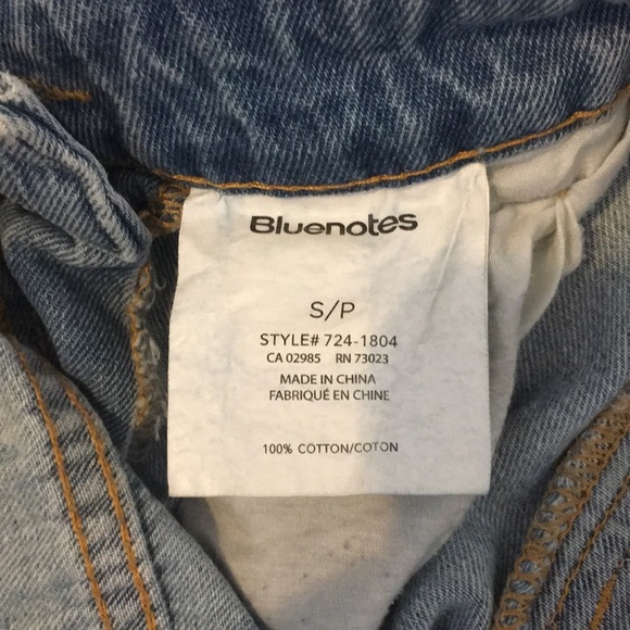 Bluenotes distressed denim overalls small - Picture 9 of 9